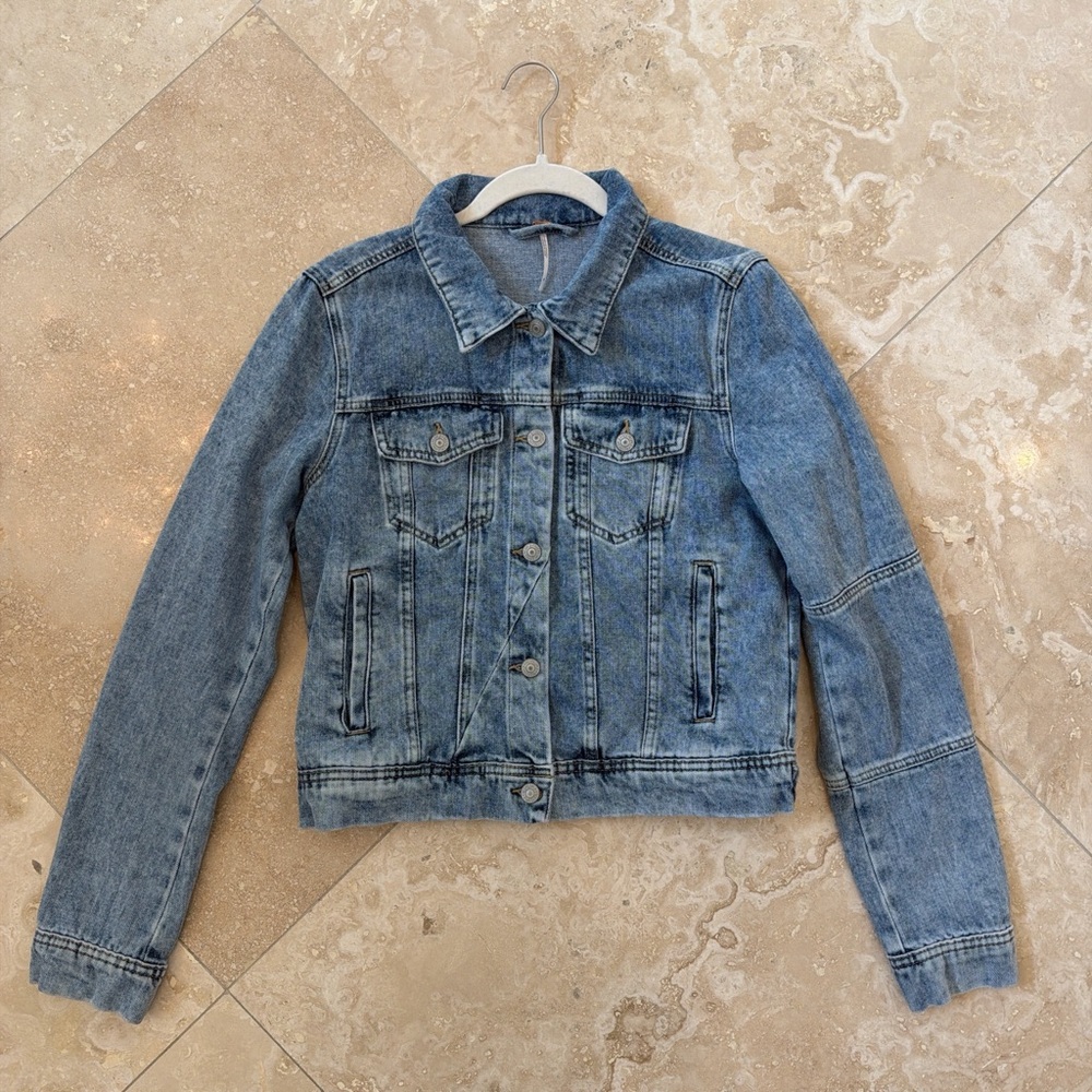 Free People Blue Jean Jacket
